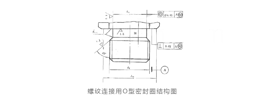 螺紋連接用O型密封圈結(jié)構(gòu)圖