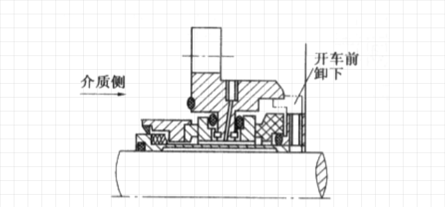 內(nèi)外端面的橡膠密封件結(jié)構(gòu)平面圖