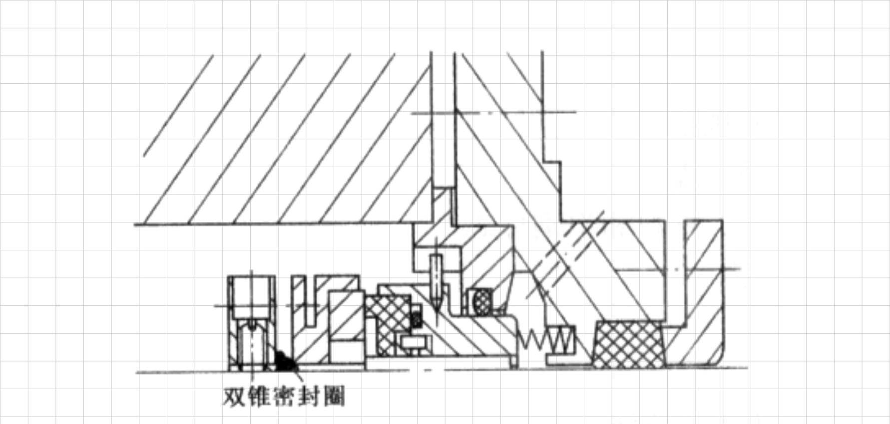 耐堿強(qiáng)制循環(huán)橡膠密封件結(jié)構(gòu)平面圖