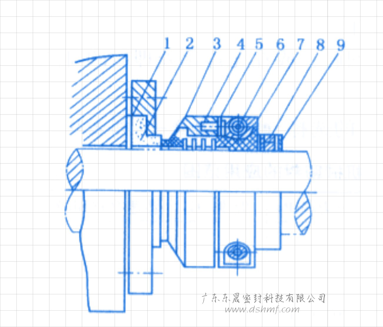 泵用橡膠密封件多彈簧的結(jié)構(gòu)平面圖