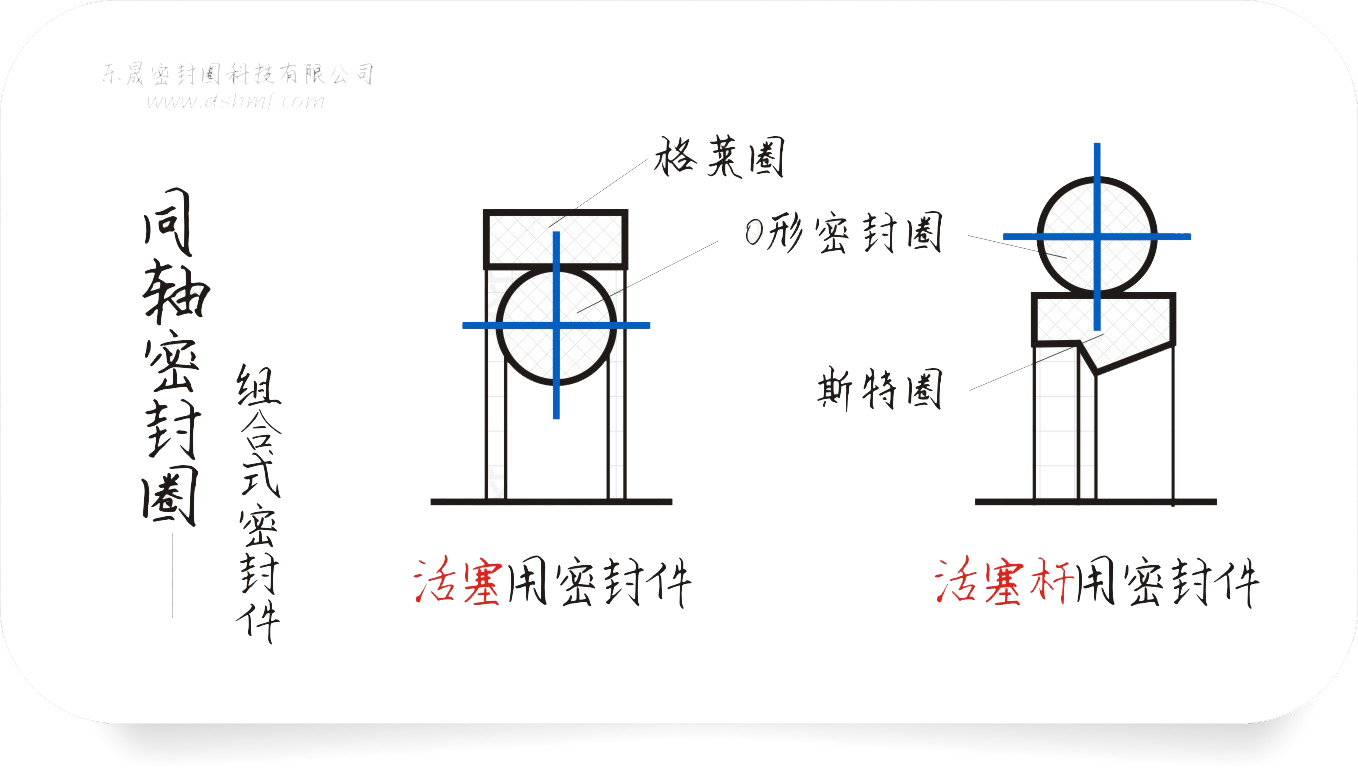 同軸組合密封件圈截面結(jié)構(gòu)平面圖