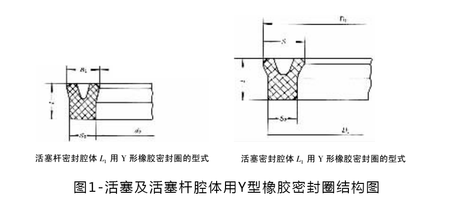 活塞及活塞桿腔體用Y型橡膠密封圈結(jié)構(gòu)圖